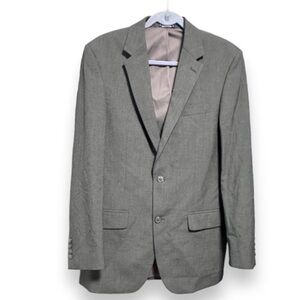Saddlebred Motion Stretch Gray Sport Coat Men’s Size 40L Two Button Blazer Work